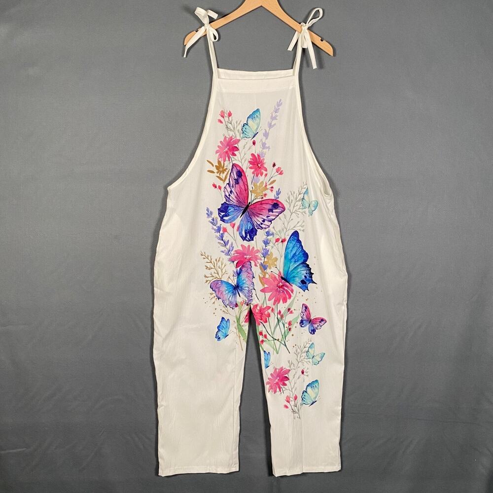 Susanny‎ Womens Butterfly Jumpsuit Size 14 Oversized Fairy Romper Overalls Boho